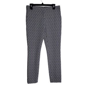 Tory Burch Women's Size 2 Callie Jacquard Pants Stretch Flat Front Geometric